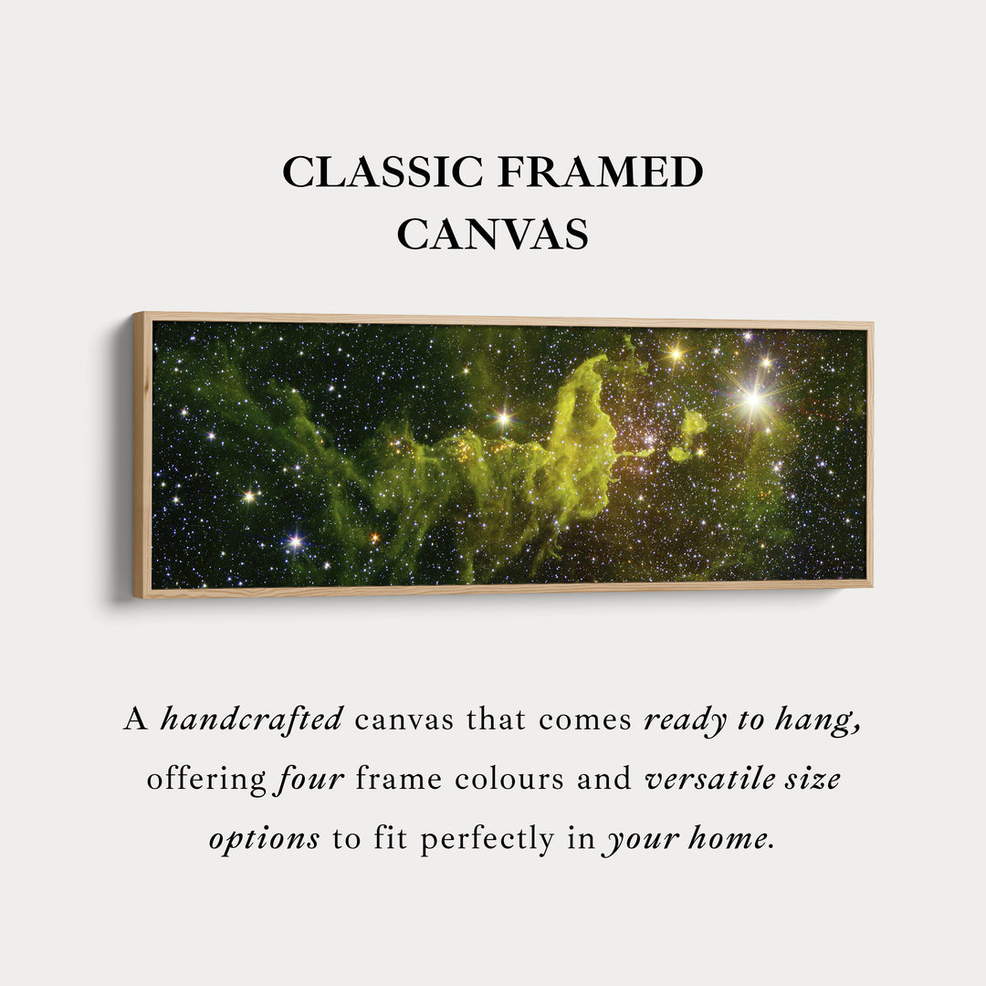 Hubble Nebula Space Photograph Horizontal Framed Narrow Wall Decor