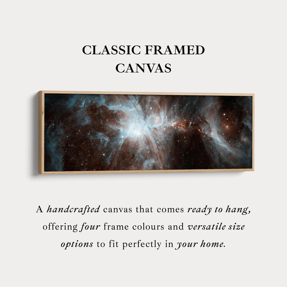 Grande toile horizontale longue encadrée Nébuleuse Hubble NASA décoration murale
