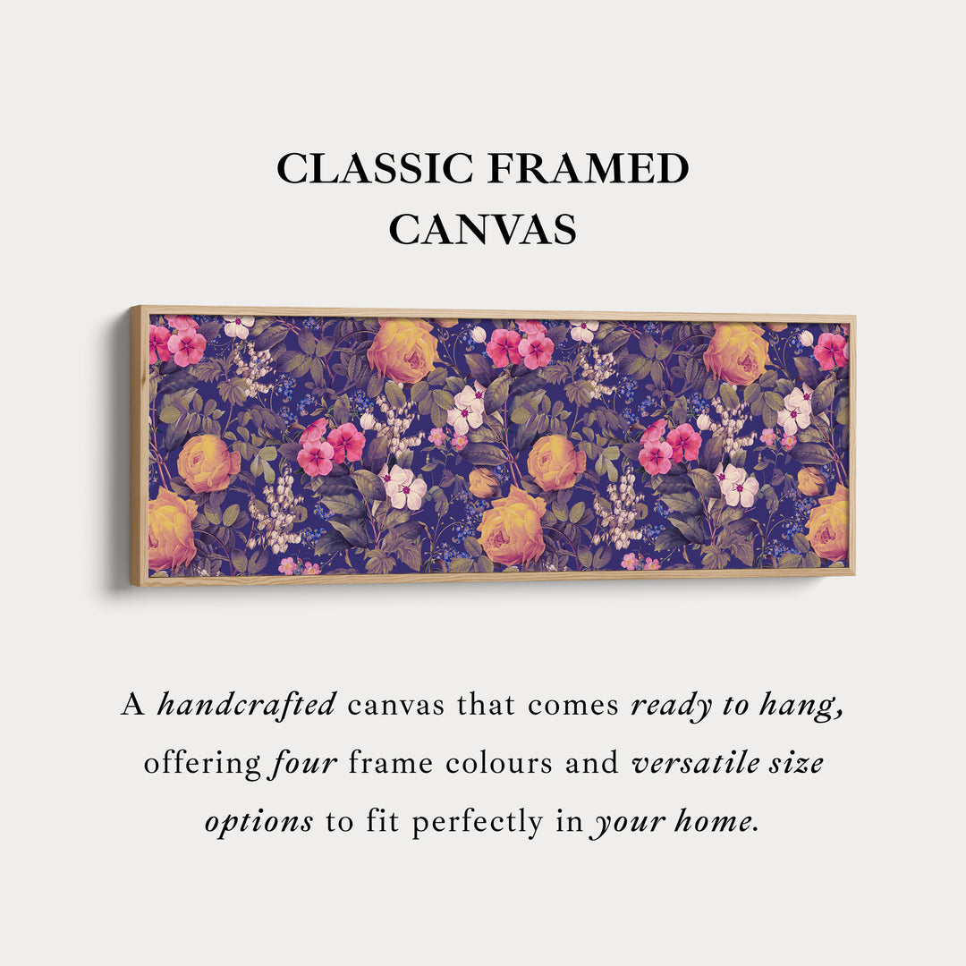 Panoramic Tropical Parrot Botanical Canvas Art for Living Room