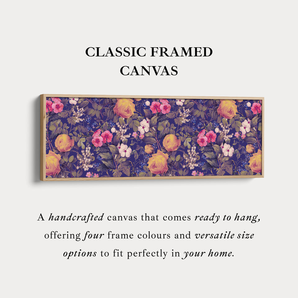 Panoramic Tropical Parrot Botanical Canvas Art for Living Room