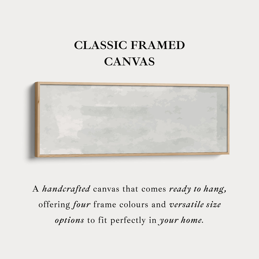 Neutral Grey Wide Wall Art Long Canvas Modern Minimalist Above Bed Decor