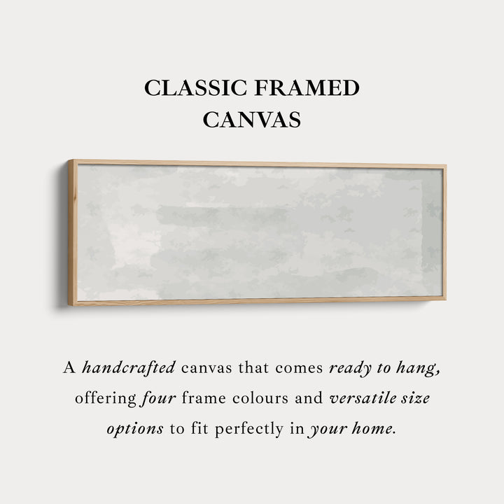 Neutral Grey Wide Wall Art Long Canvas Modern Minimalist Above Bed Decor