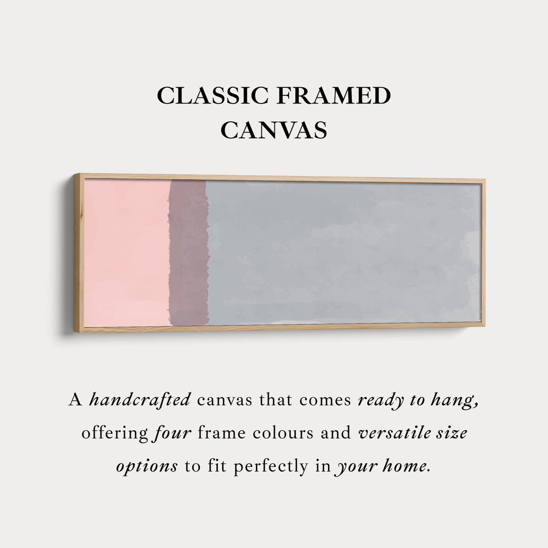 Wide Wall Art Soft Grey And Mauve Neutral For Bedroom Or Living Room