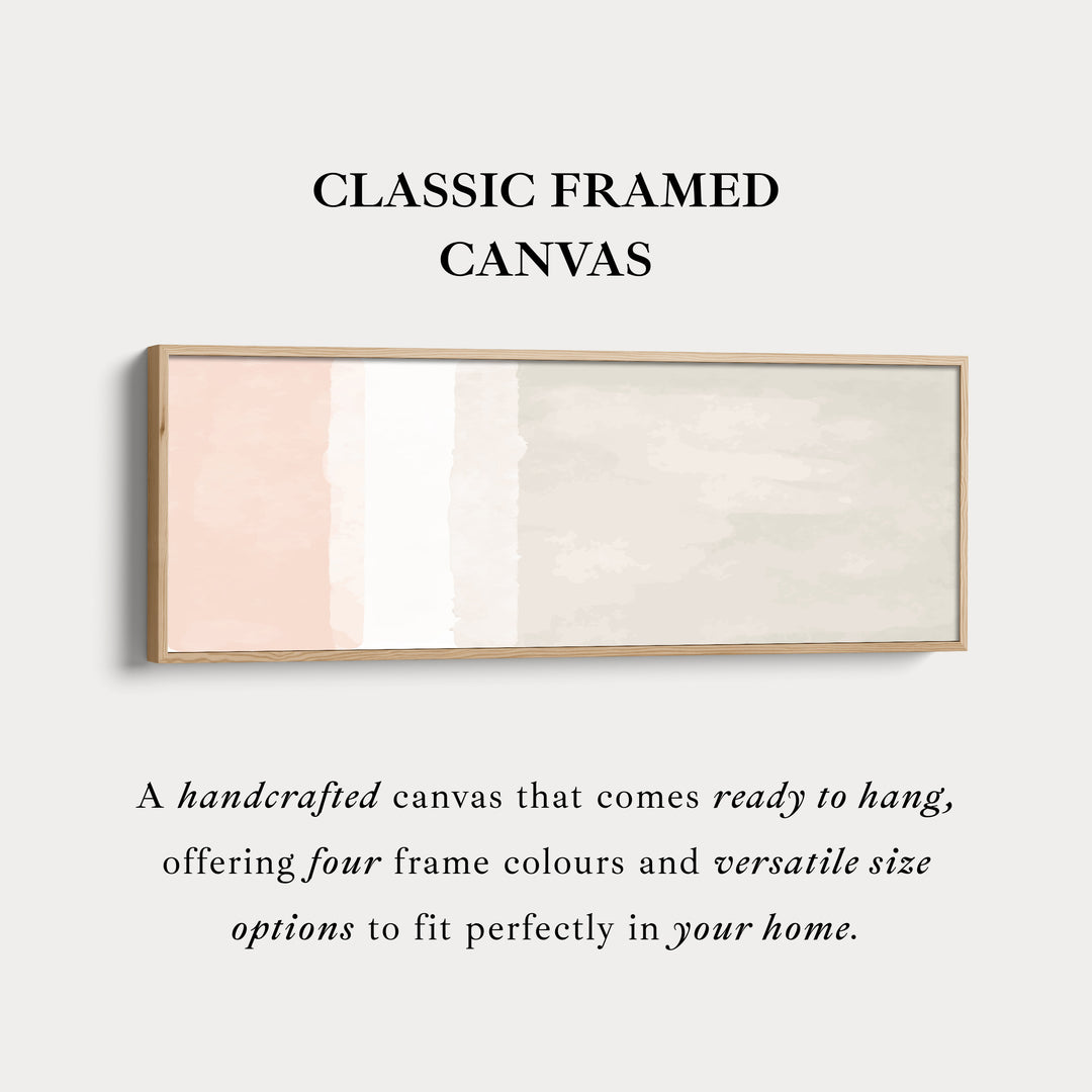 Horizontal Wall Art Light Beige And Cream Minimal Wall Decor For Hallway