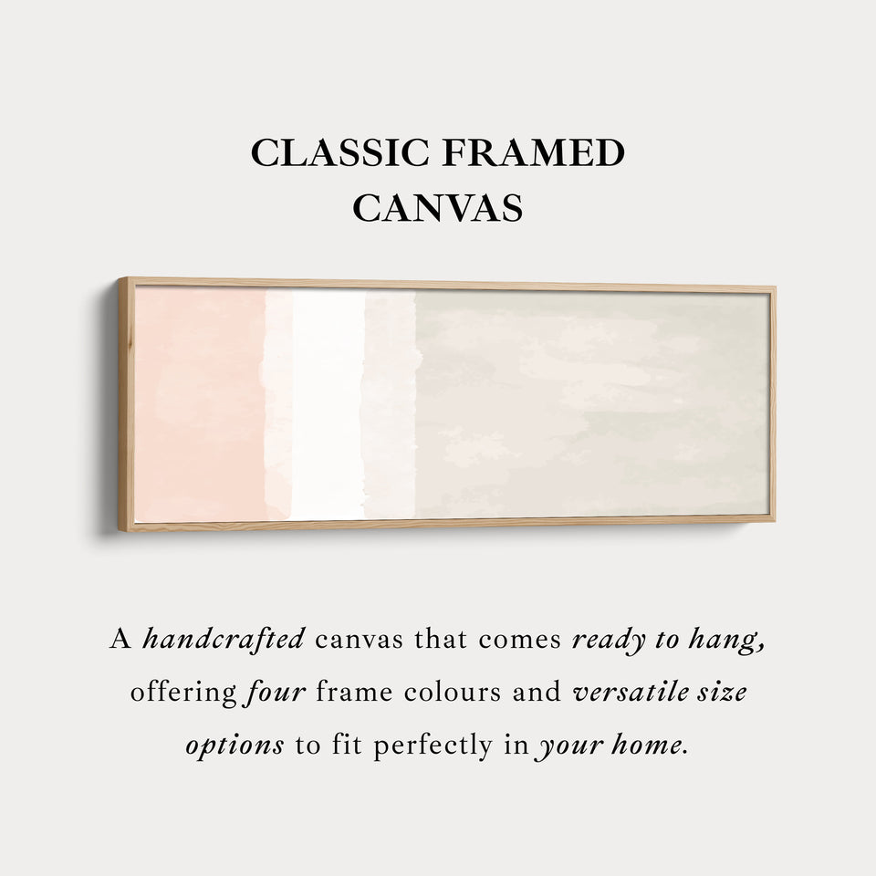 Horizontal Wall Art Light Beige And Cream Minimal Wall Decor For Hallway