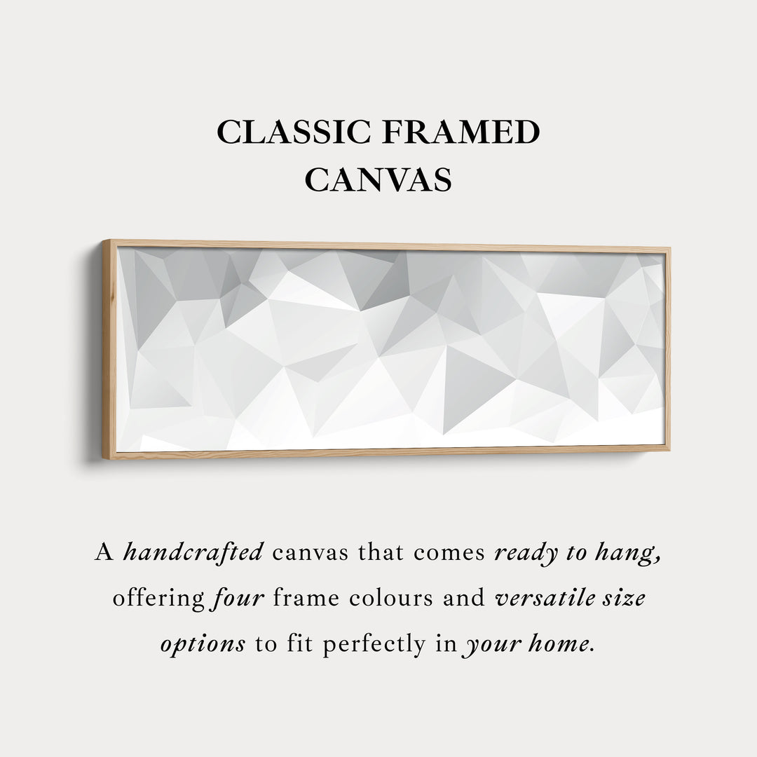 Wide Panoramic Wall Art Grey White Minimalist Long Canvas