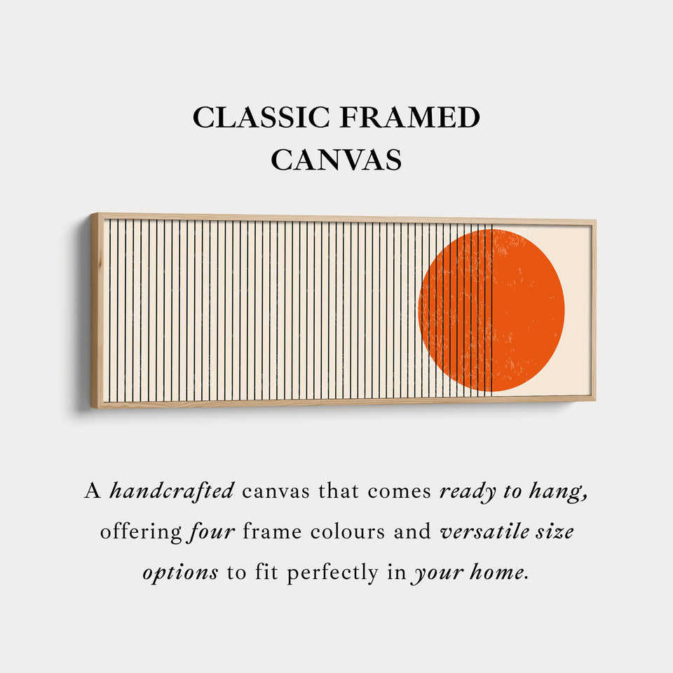 Narrow Wall Decor Beige Black Orange Above Bed Wall Art