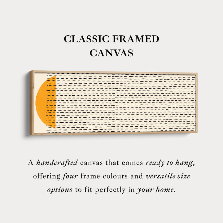 Long Canvas Beige Black Orange Minimalist Skinny Wall Art