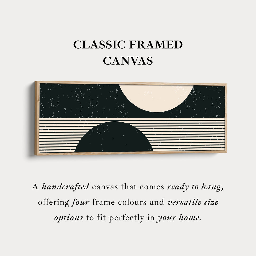 Long Narrow Canvas Beige Black Skinny Wall Art For Bedroom Or Hallway