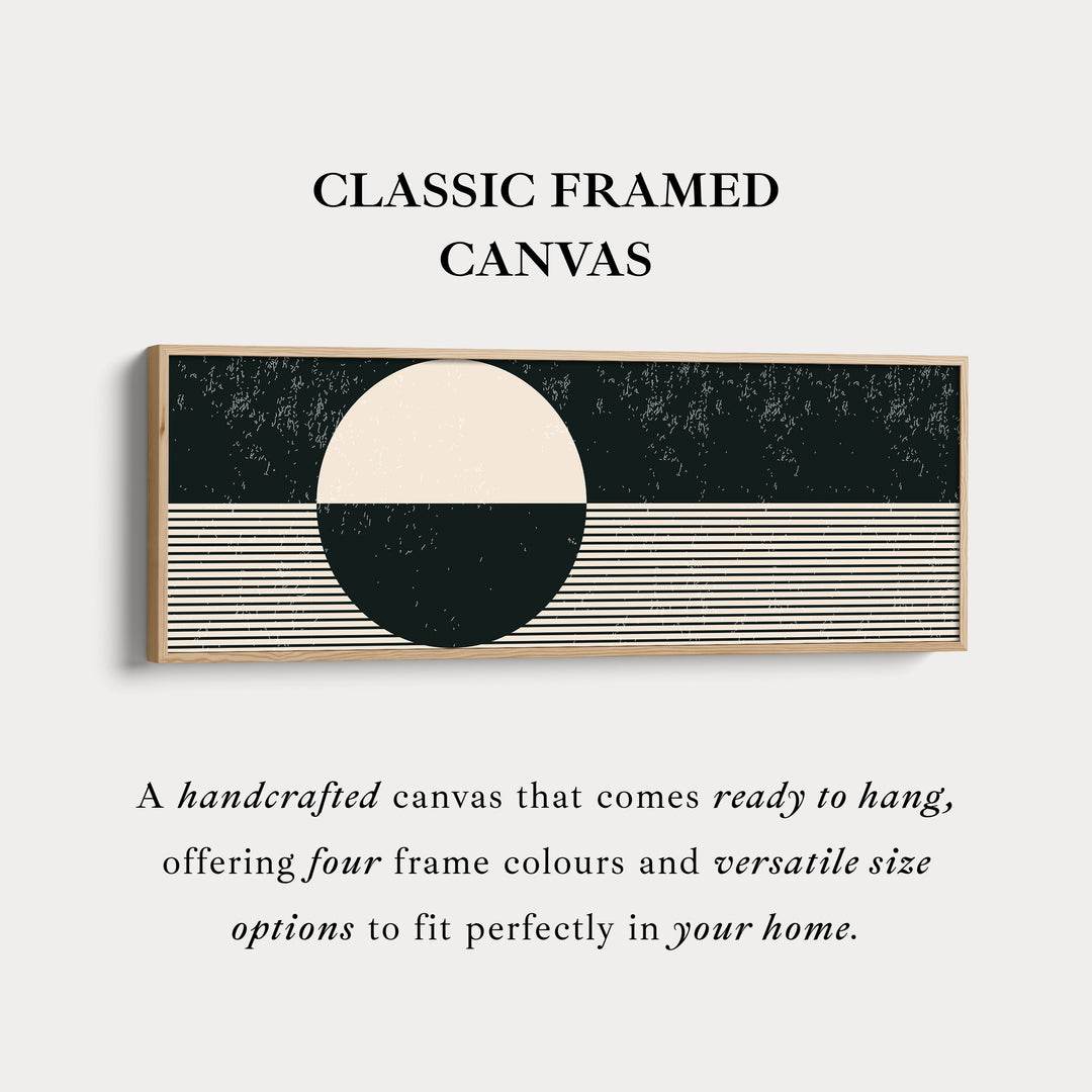 Wide Wall Art Beige Black Panoramic Long Canvas For Living Room