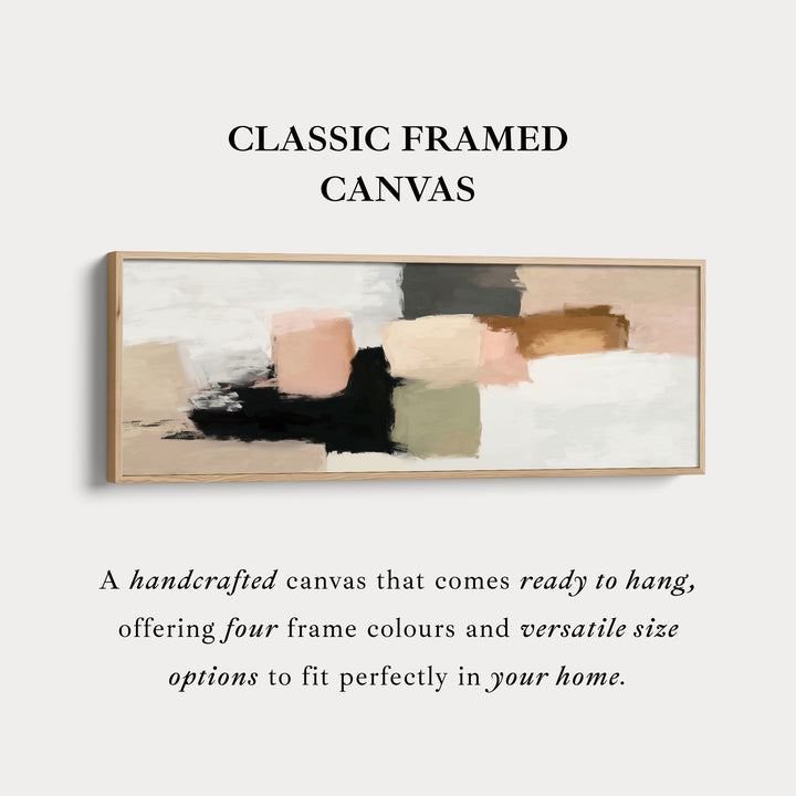 Long Narrow Canvas Neutral Abstract For Bedroom Or Living Room