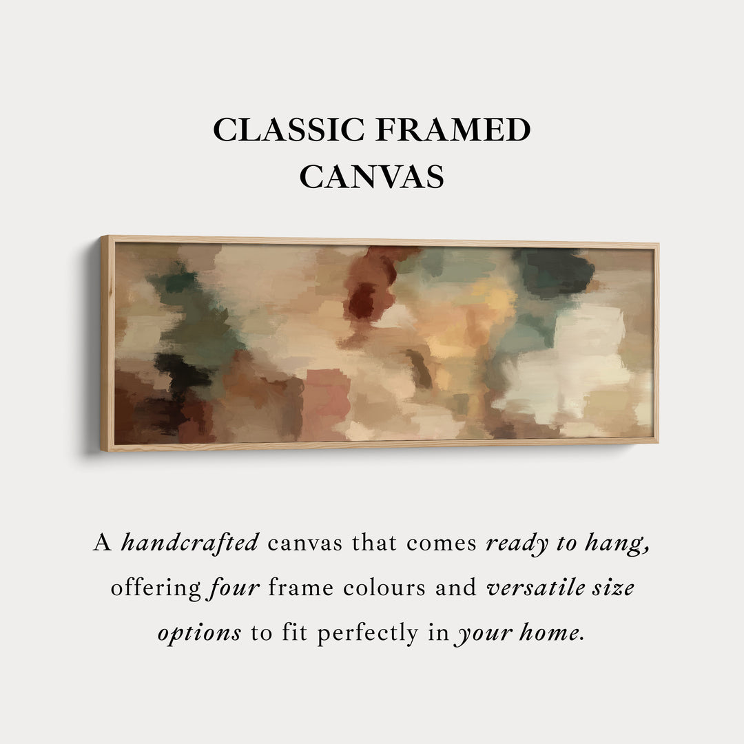 Wide Panoramic Wall Art Earthy Abstract For Living Room