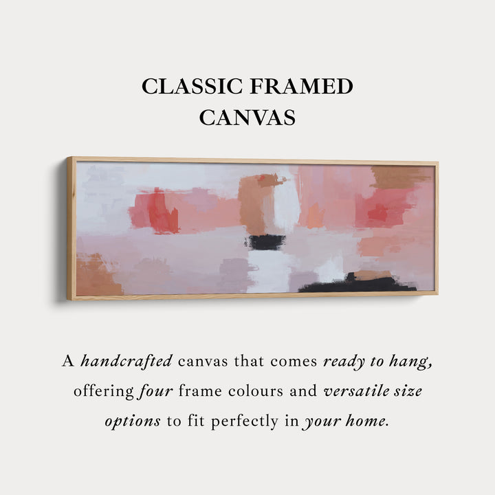 Wide Canvas Calm Pink And Neutral Abstract For Bedroom