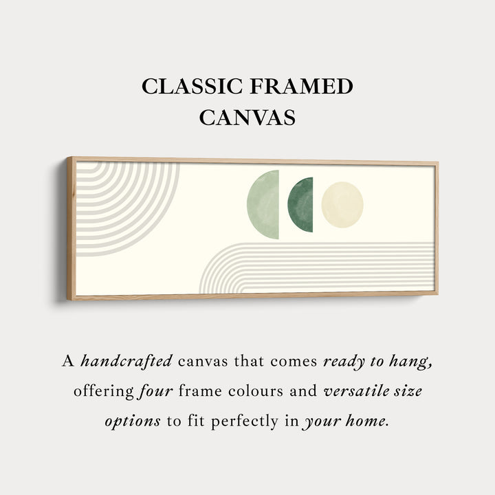 Geometric Narrow Wall Decor Sage Green Circles For Modern Interiors