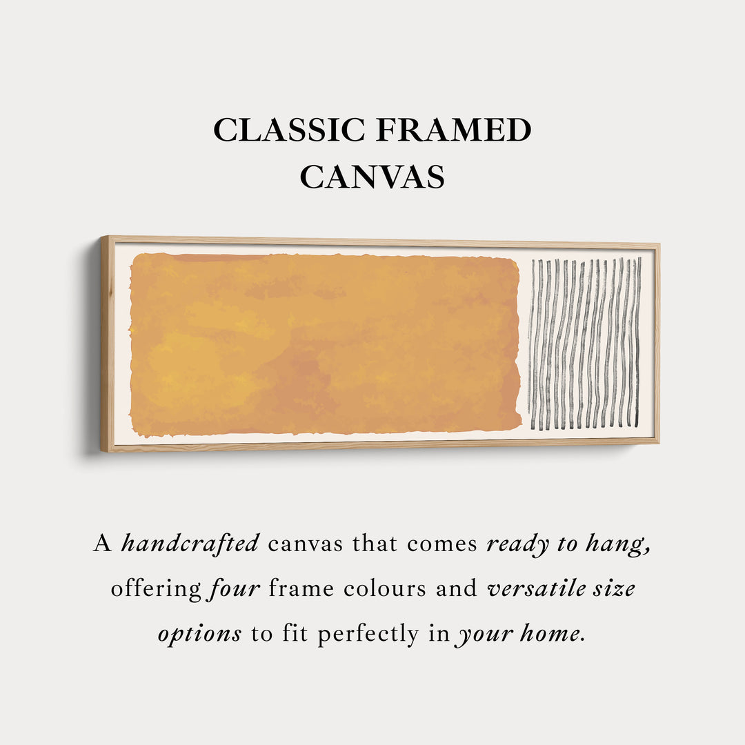 Long Canvas Modern Block Art In Earthy Brown And Grey