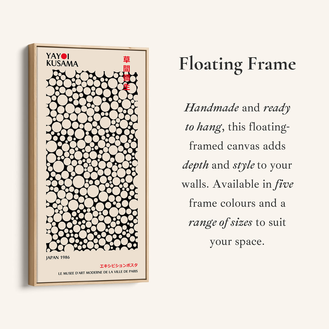 Yayoi Kusama Vertical Wall Art Polka Dot Pattern Tall Canvas For Living Room