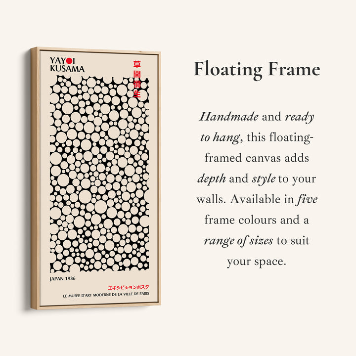 Yayoi Kusama Vertical Wall Art Polka Dot Pattern Tall Canvas For Living Room