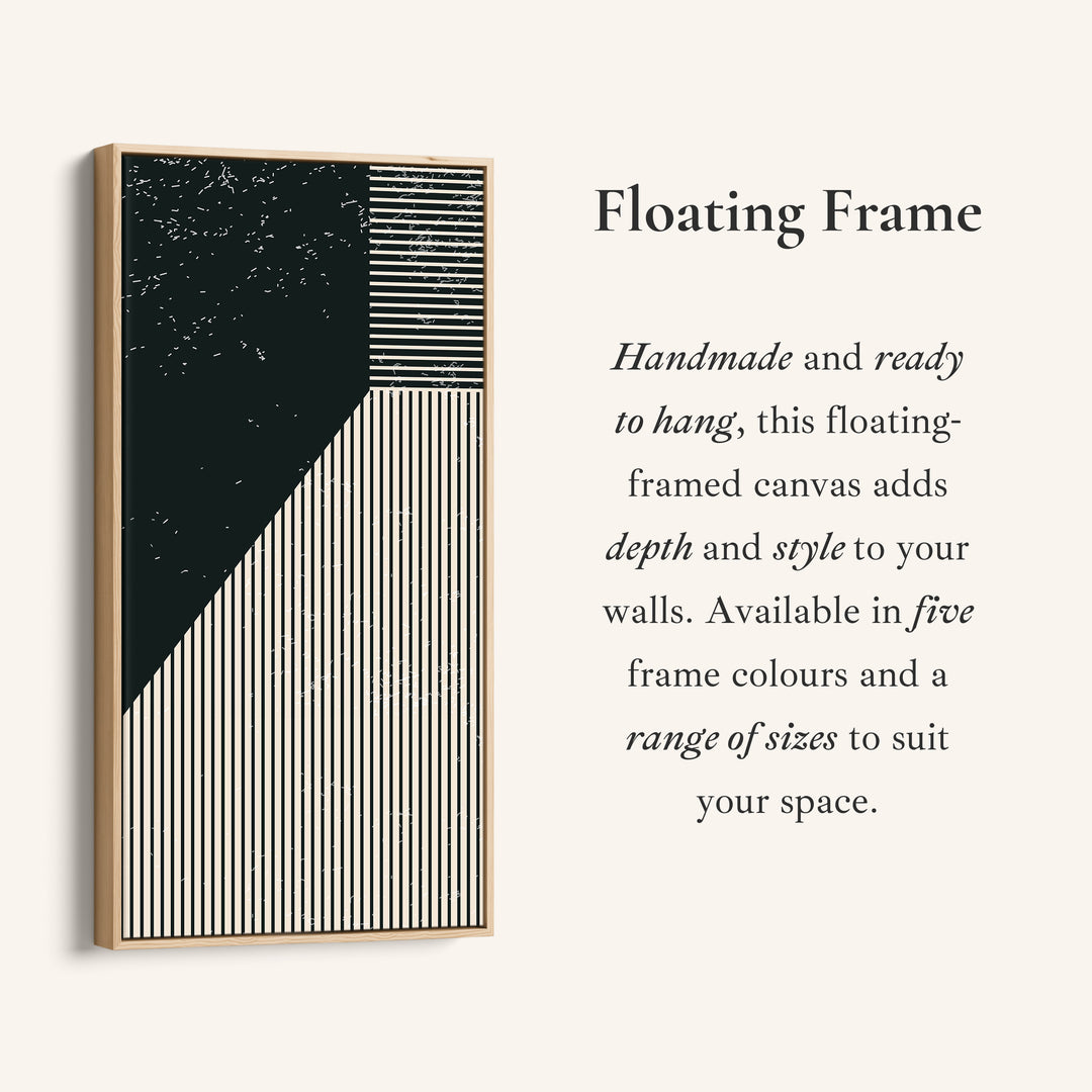 Vertical Wall Art Geometric Stripe Blocks Tall Canvas For Office