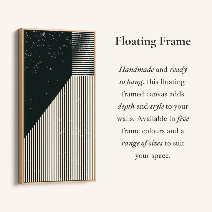 Vertical Wall Art Geometric Stripe Blocks Tall Canvas For Office