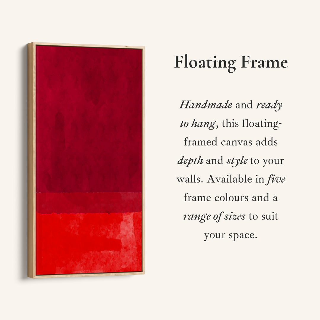 Vertical Wall Art Red Colour Field Portrait Wall Art For Living Room