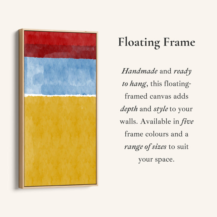 Vertical Wall Art Abstract Colour Bands Tall Canvas For Bedroom