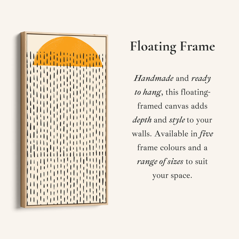 Vertical Wall Art Half Sun Pattern Vertical Canvas For Bedroom