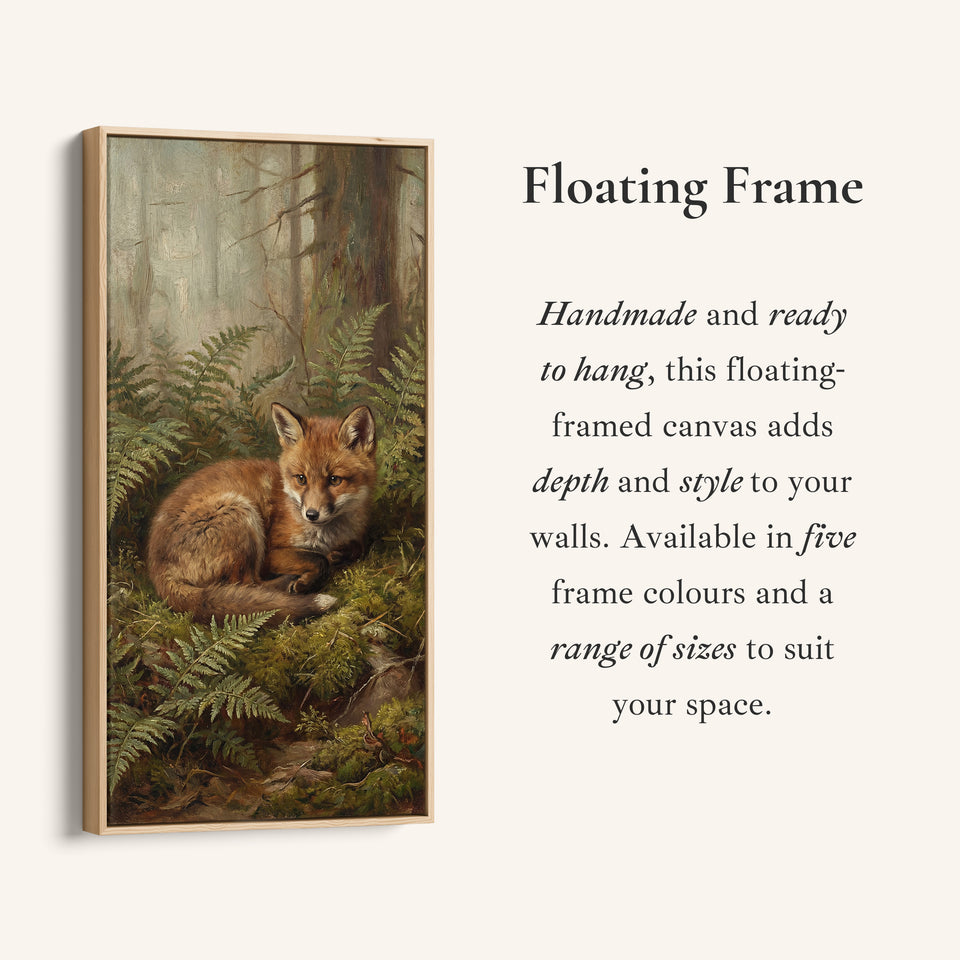 Fox Forest Portrait Large Vertical Wall Art Tall Canvas For Hallway