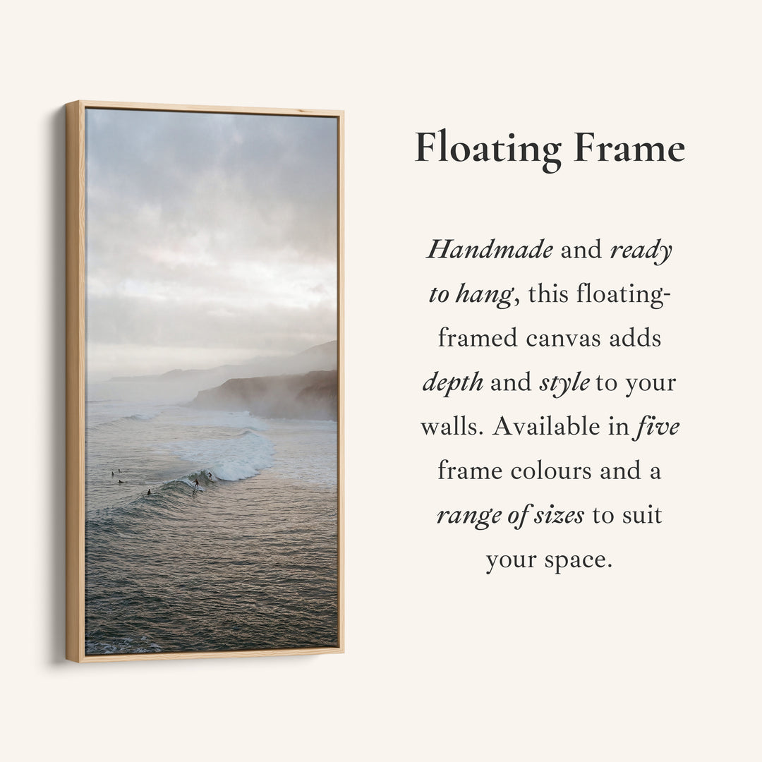 Large Vertical Wall Art Long Wall Art Ocean Waves With Cliffs For Hallway