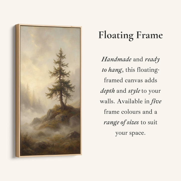 Large Vertical Wall Art Tall Narrow Canvas Lone Pine On Rocky Hill For Hallway