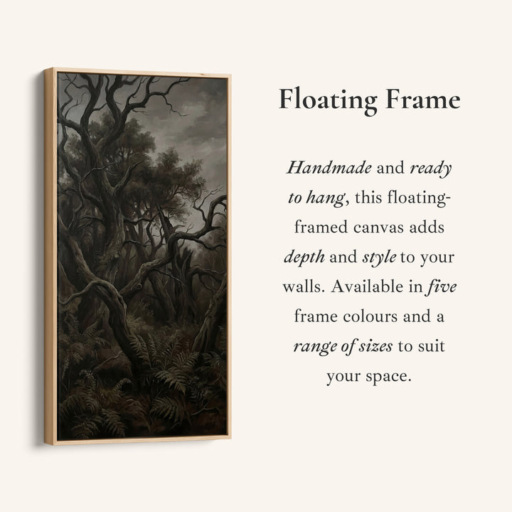 Tall Wall Art Dark Twisted Forest Portrait Wall Art For Kitchen