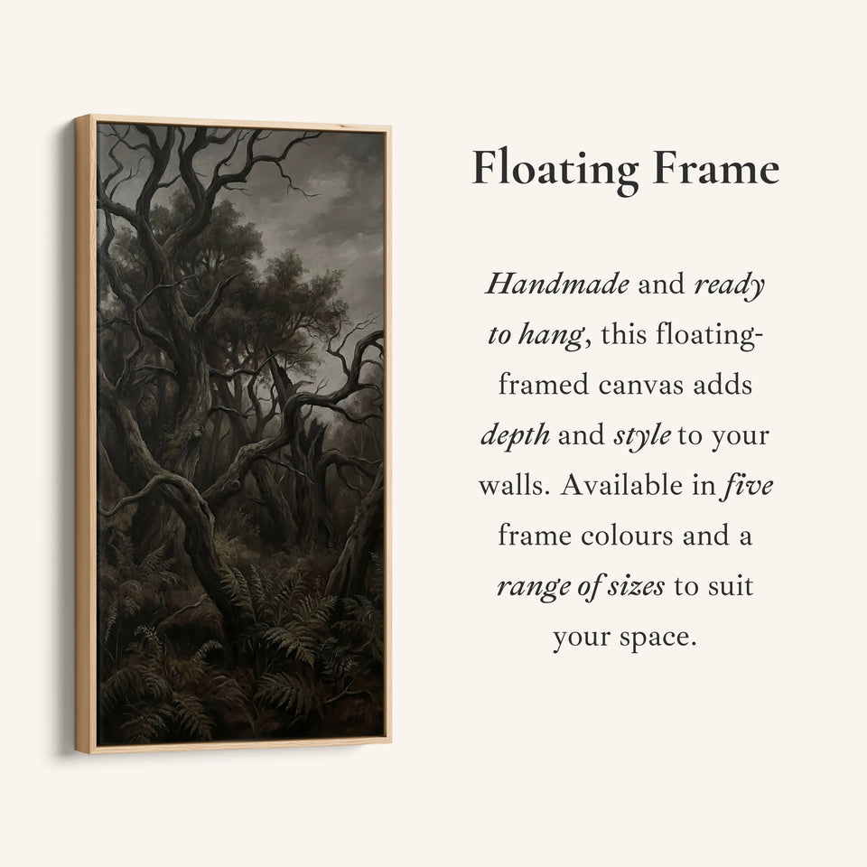 Tall Wall Art Dark Twisted Forest Portrait Wall Art For Kitchen