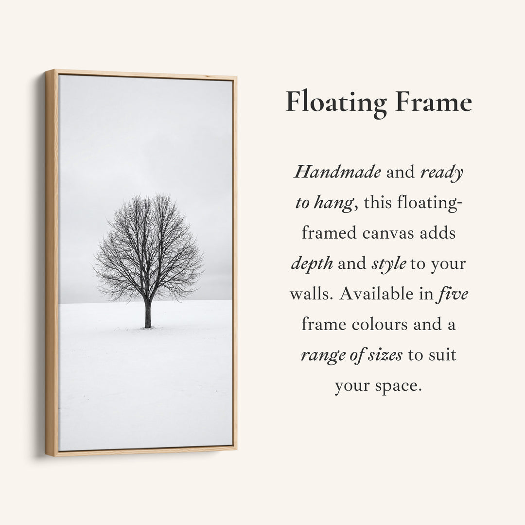 Long Wall Art Bare Tree In Snow Portrait Wall Art For Kitchen