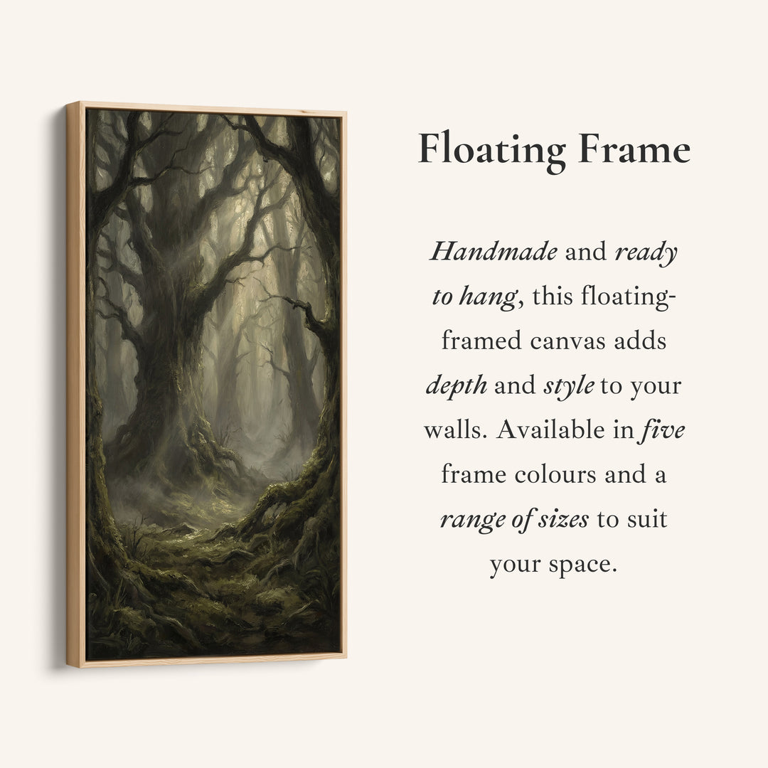 Large Vertical Wall Art Dark Forest With Moss Portrait Wall Art For Kitchen