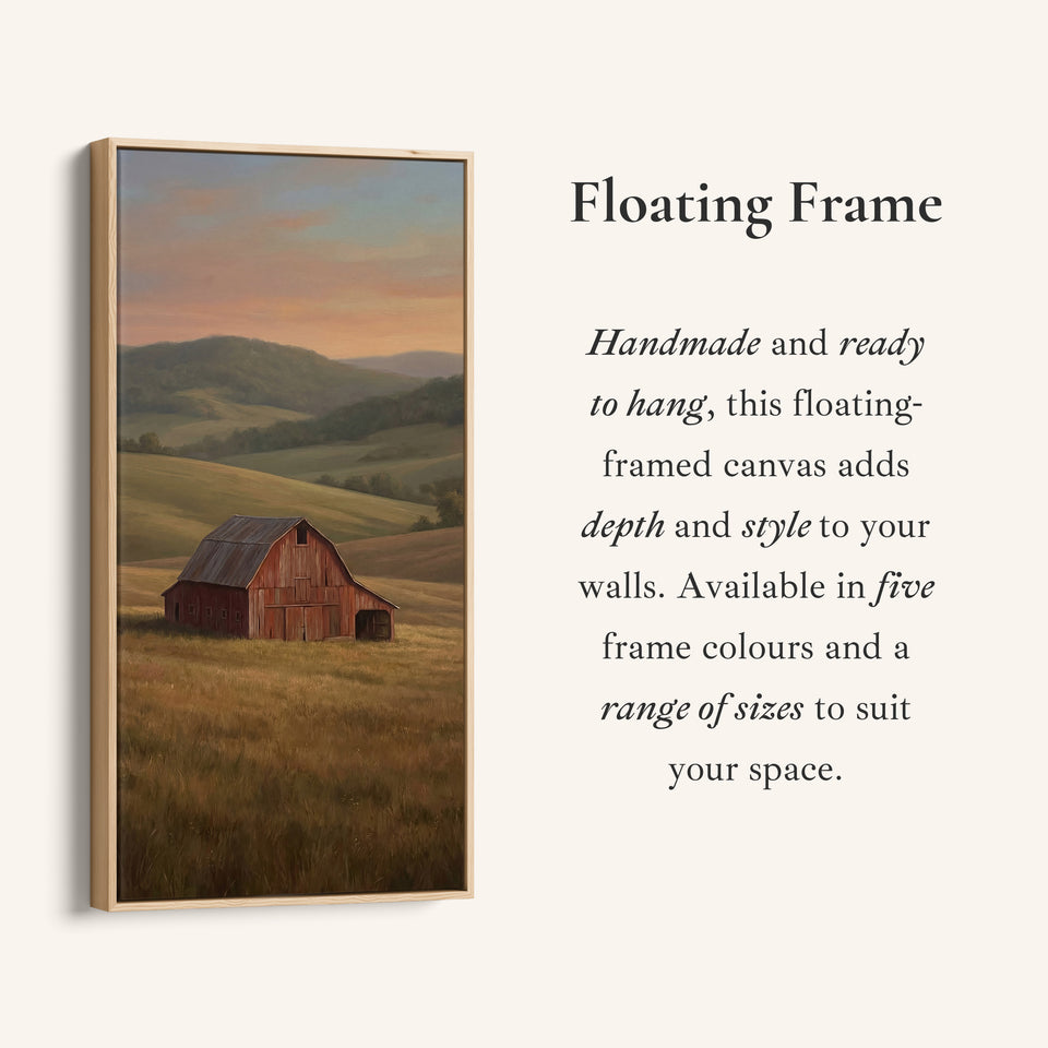 Tall Wall Art Red Barn Countryside Tall Canvas For Kitchen