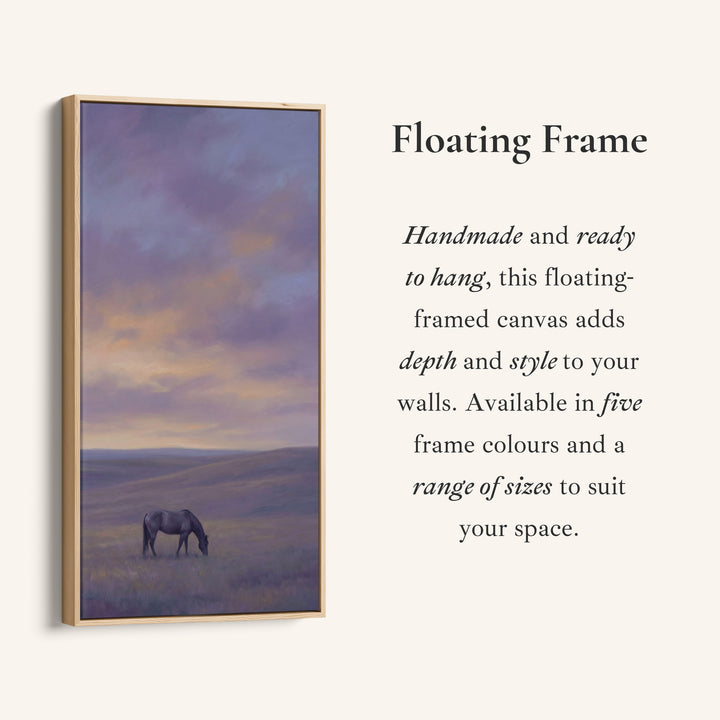 Large Vertical Wall Art For Bedroom Horse Grazing At Dusk Vertical Canvas