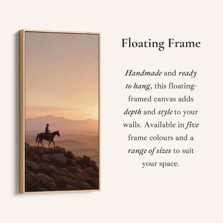 Portrait Wall Art Rider On Rocky Ridge Large Vertical Wall Art For Kitchen