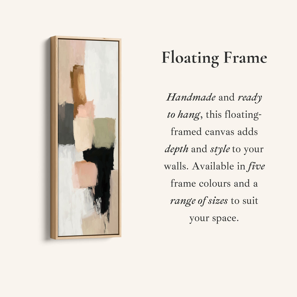 Minimalist Neutral Beige Abstract Vertical Wall Decor