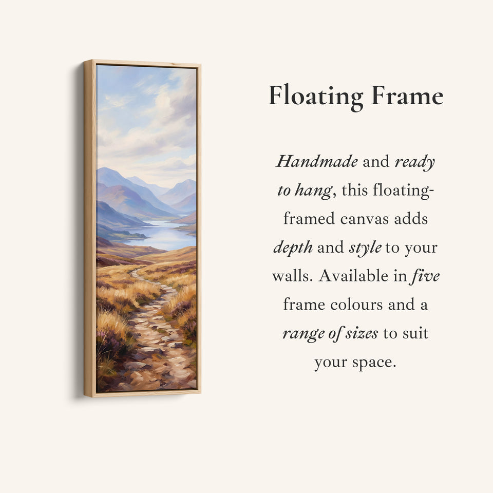 Wide Framed Canvas Highland Lake Valley Extra Wide Canvas For Kitchen