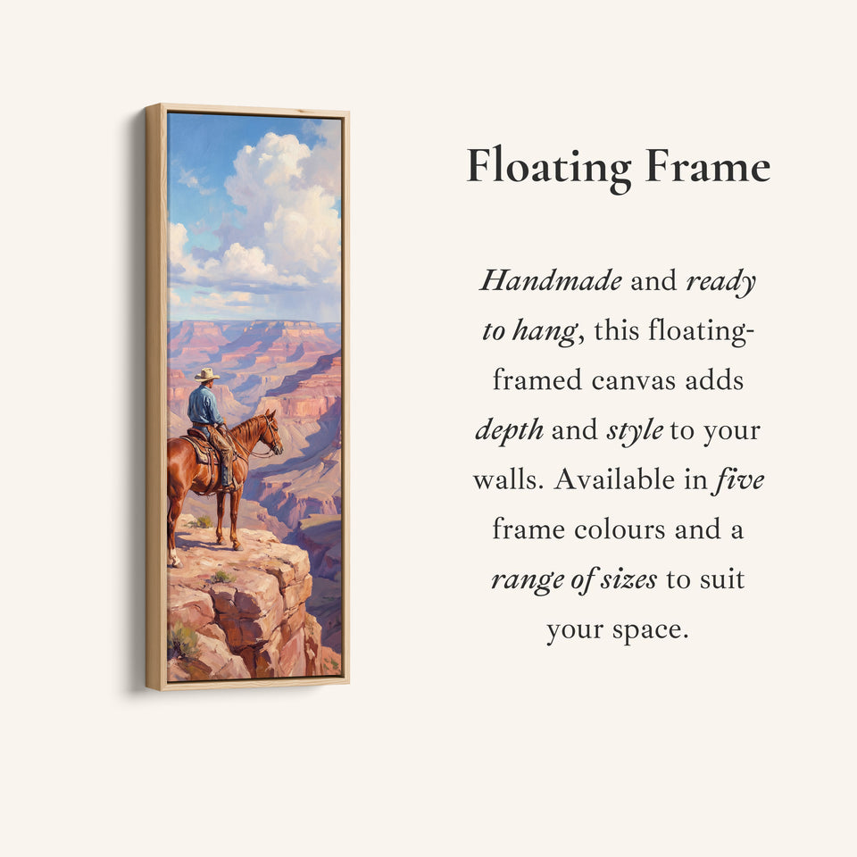 Cowboy Canyon Panoramic Wall Art Extra Wide Canvas Living Room