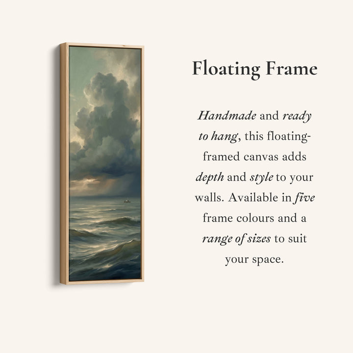 Storm Clouds Wide Framed Canvas Statement Wall Decor Office