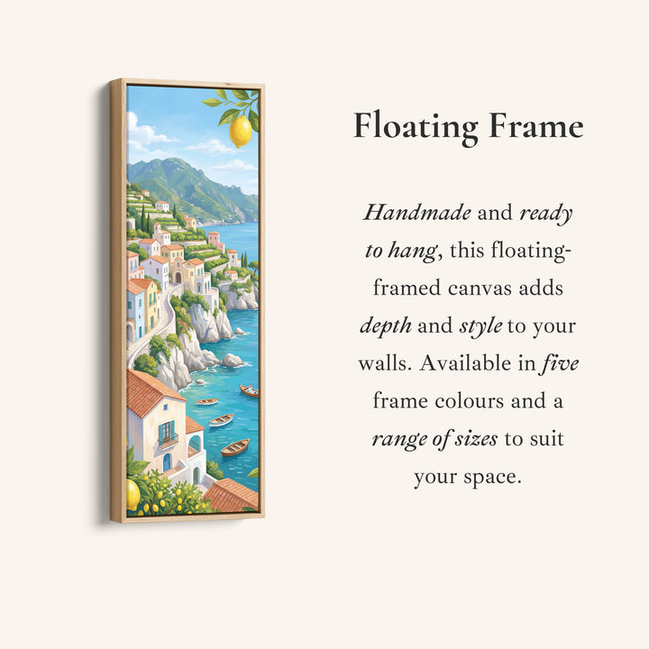 Coastal Village Vertical Wall Art Panoramic Canvas Print Kitchen