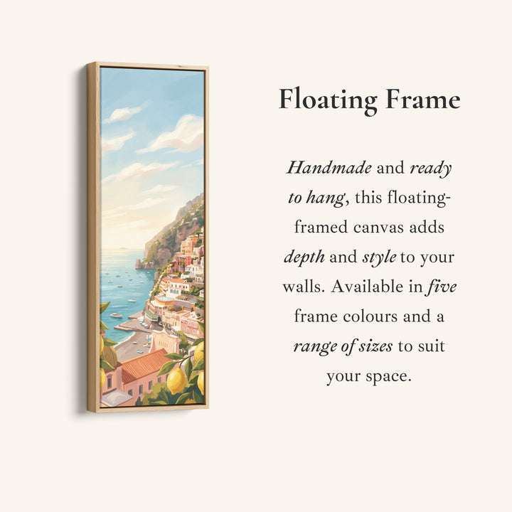 Coastal Village Vertical Wall Art Mediterranean Canvas Kitchen