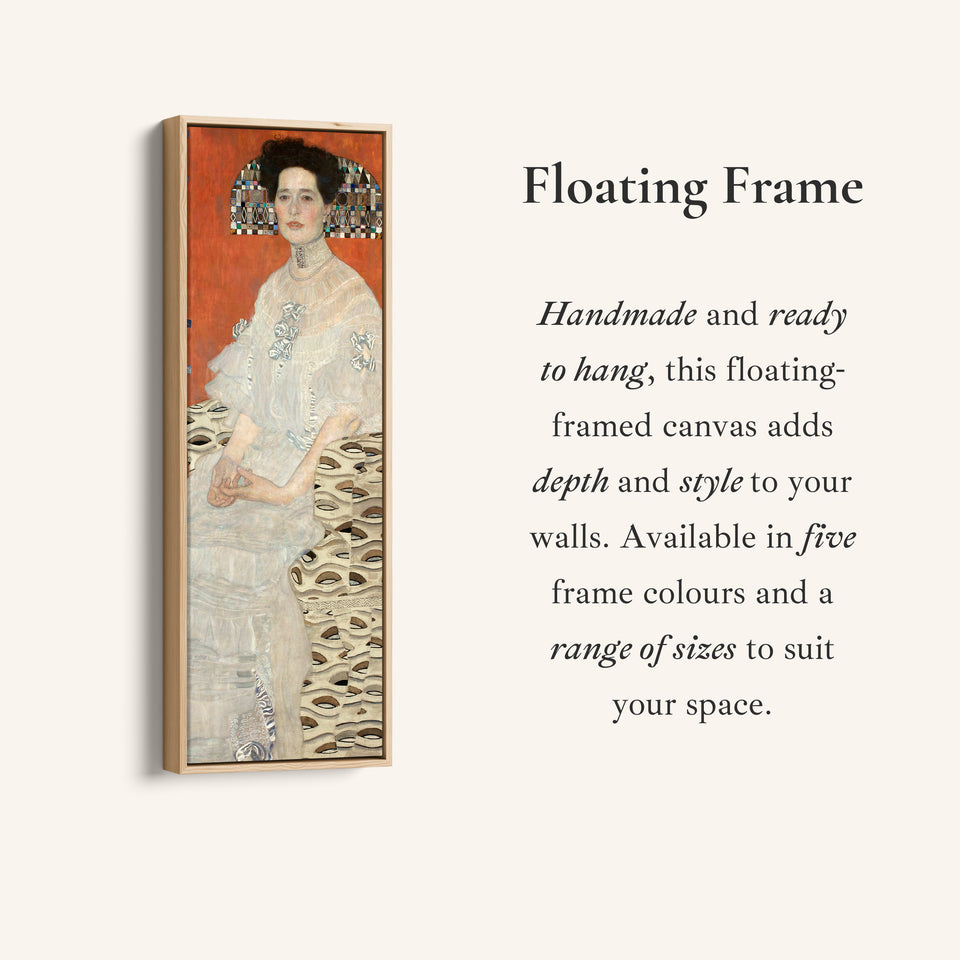 Gustav Klimt Vertical Wall Art Portrait Of Fritza Riedler For Bedroom