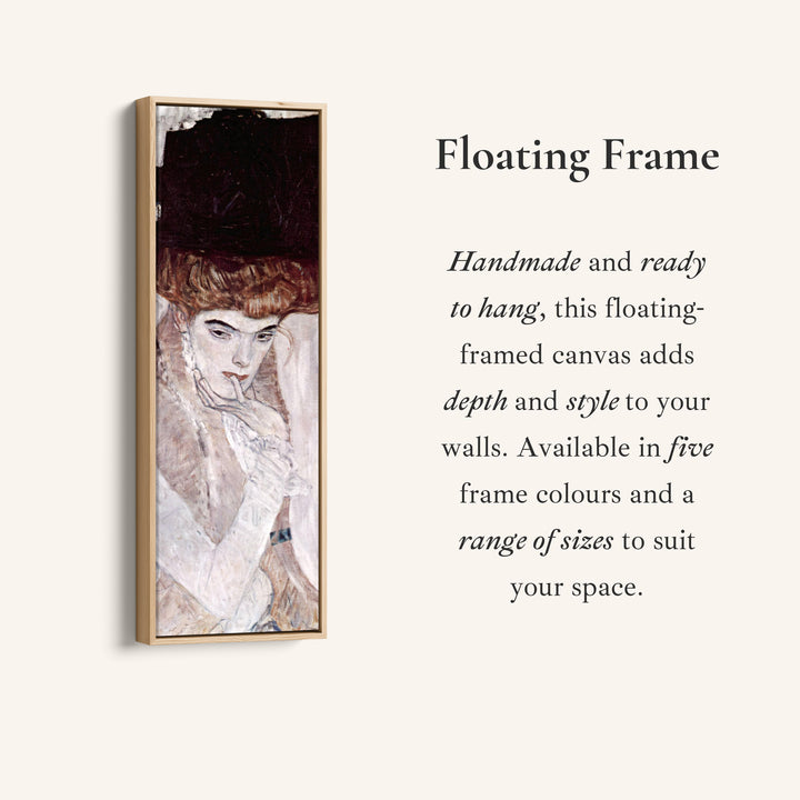 Gustav Klimt Narrow Wall Art Portrait Of Hermine Gallia For Living Room