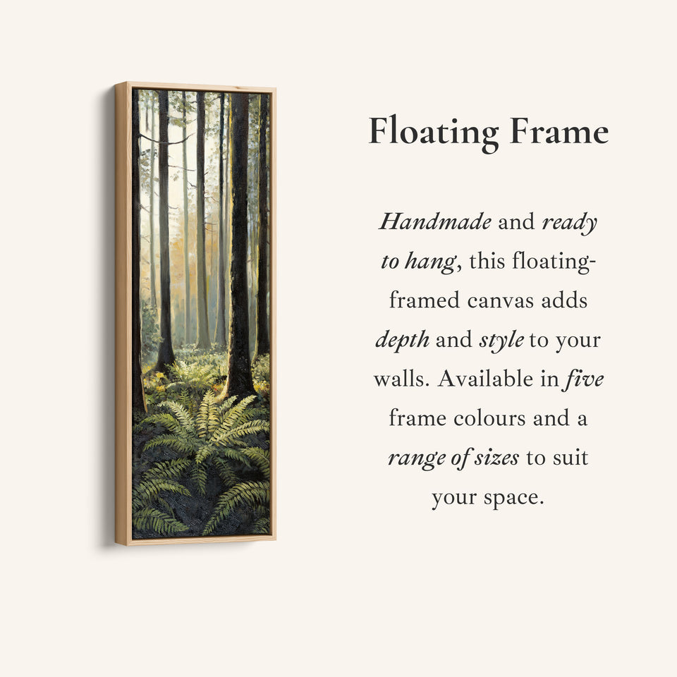 Vertical Wall Art Misty Forest Trees For Hallway Nature Decor