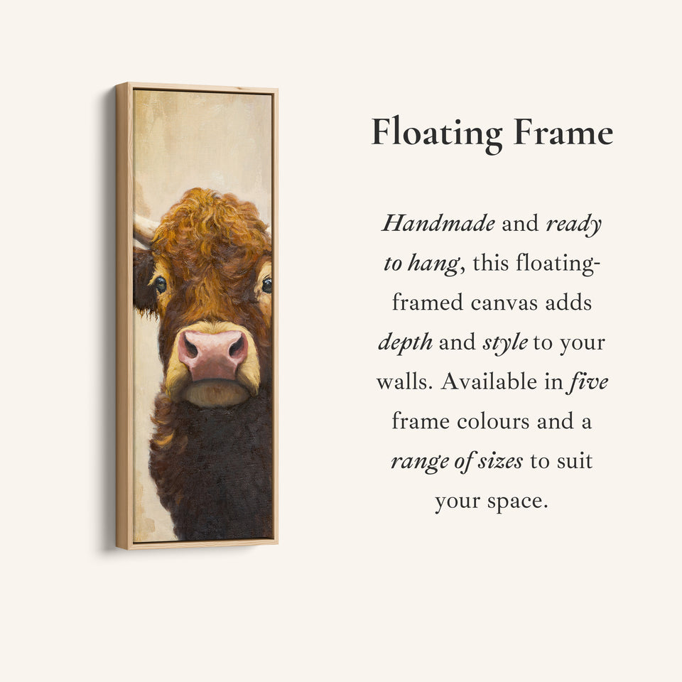 Highland Cow Narrow Wall Art For Living Room Rustic Animal Decor