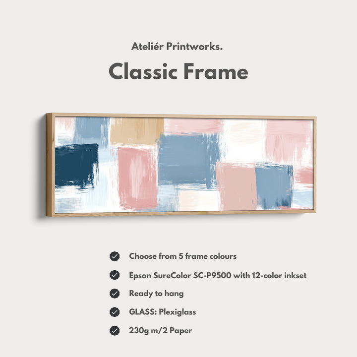 Abstract Pastel Horizontal Skinny Wall Art - H0012