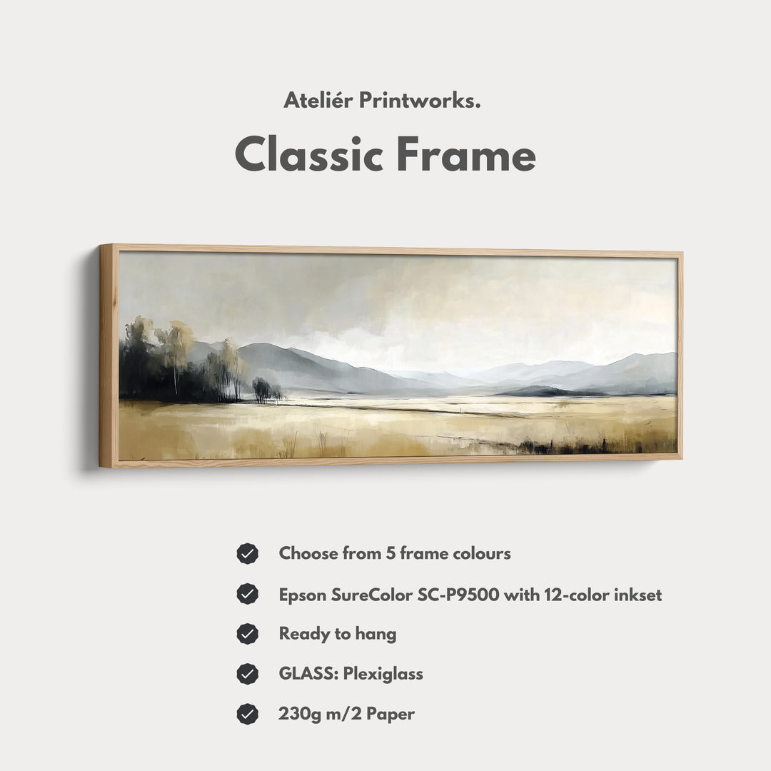 Large Panoramic Vintage Landscape Horizontal Wall Decor - H0040
