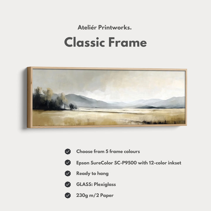 Large Panoramic Vintage Landscape Horizontal Wall Decor - H0040