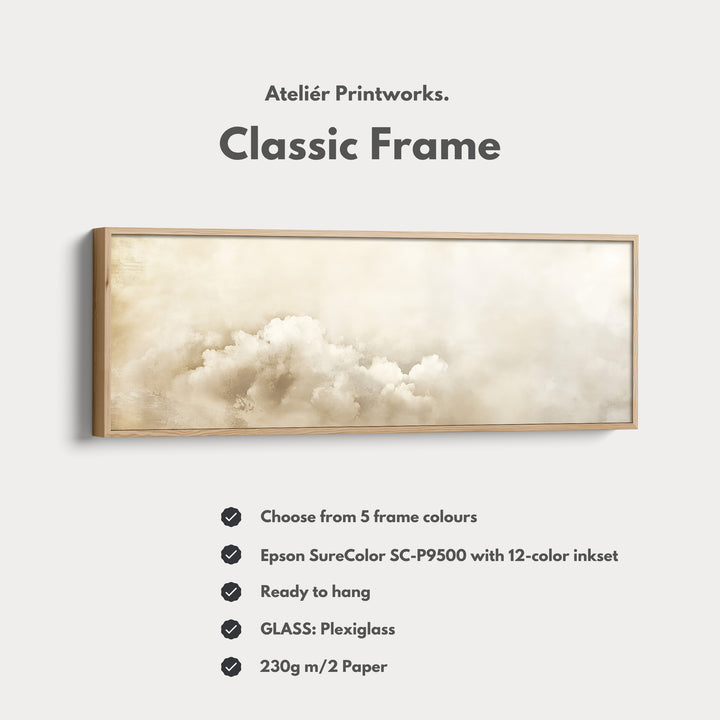 Wall Art For Bedroom Above Bed - Vintage Clouds - H0052